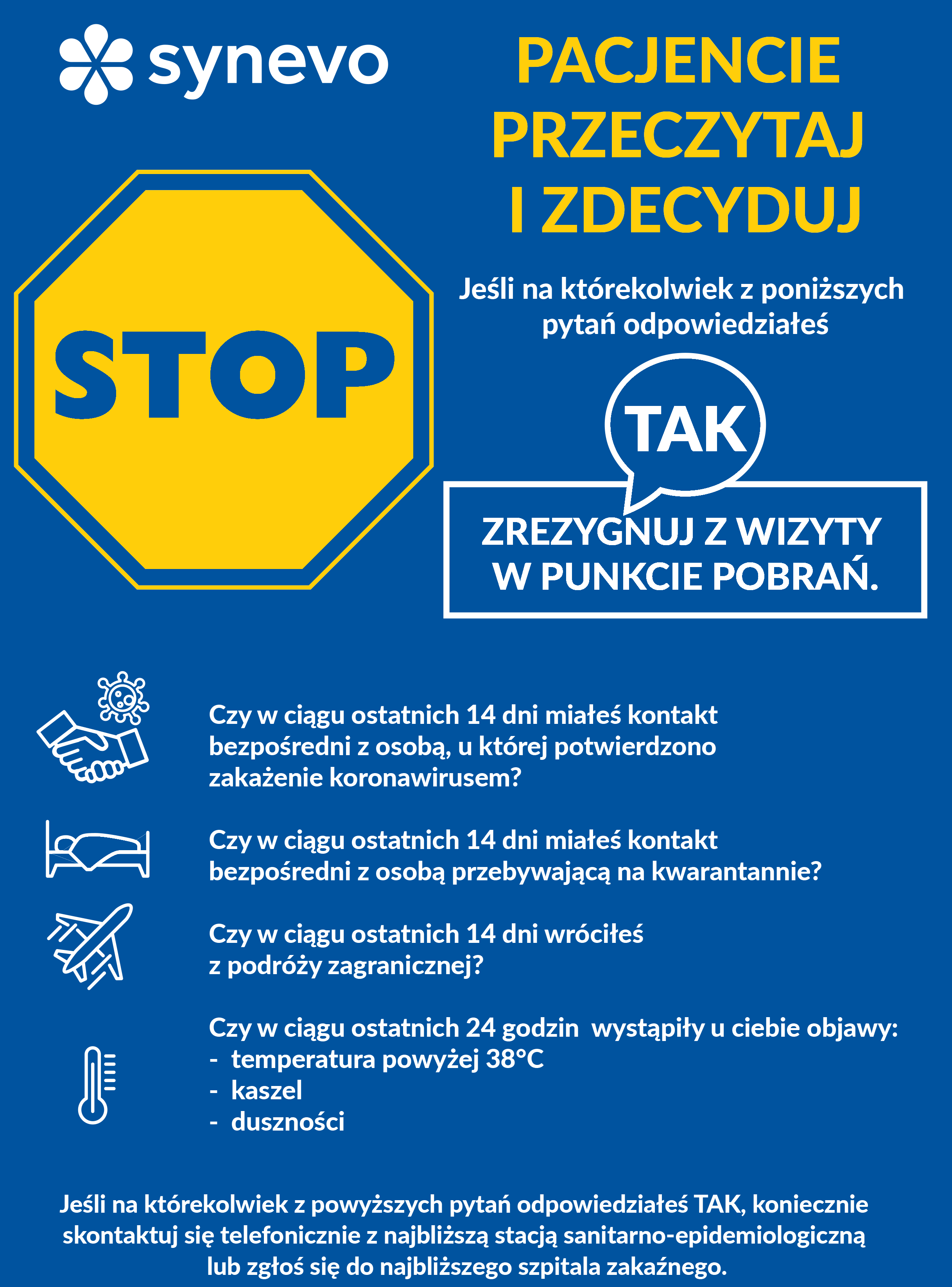 Bezpieczeństwo punktów pobrań Synevo 1